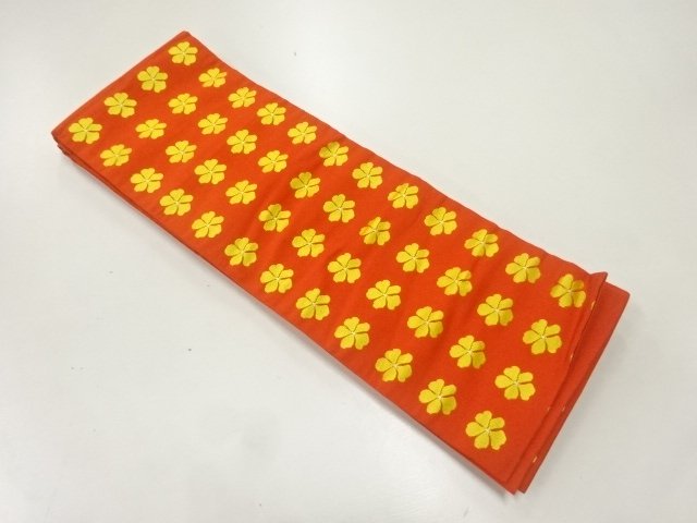 JAPANESE KIMONO / HANHABA OBI / CHIKUZEN HAKTA / FLOWER 